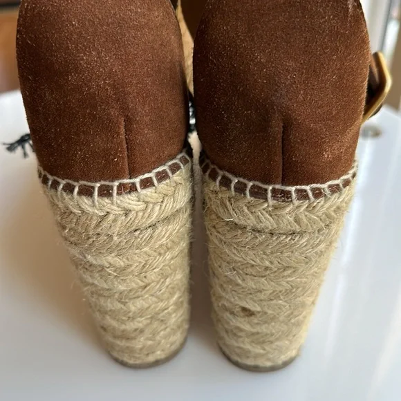 Chloe frayed denim platform size 10 - Picture 5 of 14